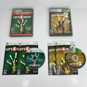 Left 4 Dead 1 & 2 (Microsoft Xbox 360, 2008 & 2009) Video Game Bundle CIB
